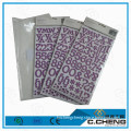 high quality cheap eco-friendly purple colored letter number sticker
